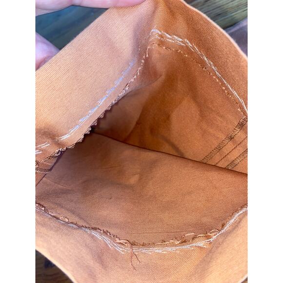 Vintage versus versace tie waist satin trim burnt orange pants womens 30x30 - Picture 6 of 8